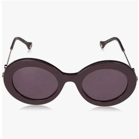 Carolina Herrera Sunglasses CH0020 Violet Oval Round Oversized Acetate - Picture 10 of 16